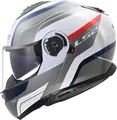 LS2 FF908 Strobe II Monza, Klapphelm - Weiß/Grau/Blau/Rot - M 569082202M