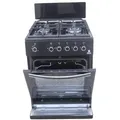 Gasline Gas Standherd 60cm mit Gasbackofen SHGG6060KGGB, Grill, Umluft, WOK, Schwarz, Erdgas, LPG - Schwarz