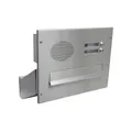 D-041 Mauerbriefkasten Durchwurf Sprechfeld V2A-Edelstahl Mauerstärke 23-38cm