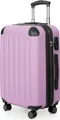 HAUPTSTADTKOFFER - Spree - Handgepäck mit Erweiterung, Koffer auf Rollen, Trolley Flugzeug Hartschalenkoffer Hand Luggage TSA, 55 cm, Cabin Bag max 42 Liter,Flieder