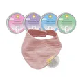 Löwenkind Baby Startklar-Set für typische Kinderwehwehchen | Erkältungszeit, Unruhe, Schlafprobleme, Bauchbeschwerden | 4x5 natürliche Kräuterpads | Musselin-Halstuch aus 100% Bio-Baumwolle (Altrosa)