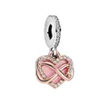 Pandora Charm-Einhänger ROSE-788878C01, Herz, Zirkonia, Unendlichkeit, Rosa