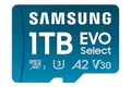 Samsung EVO Select (2024) microSD-Karte + SD-Adapter, 1 TB, UHS-I U3, 4K UHD, Full HD, 160 MB/s Lesen, Speicherkarte für Smartphones, Tablets und Laptops, MB-ME1T0SA/EU