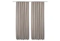Beautissu Vorhang 2er Set Thermovorhang Gardine Sand Amelie TK, 140x245cm, Vorhang isolierend Kälte- & Hitzeschutz Universalband Verdunkelnd