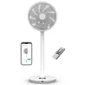 Duux Whisper Flex 2 Smart Ventilator – flüsterleise 13 dB – Nachtmodus & Timer – höhenverstellbar (54–92 cm) – energieeffizient ab 2W – App & Fernbedienung – Weiß