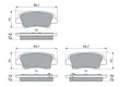 0 986 494 557 BOSCH Bremsbelagsatz, Scheibenbremse für HYUNDAI