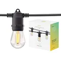 Hombli Lichterkette mit 10 Glühbirnen, warmweißes Licht dimmbar für Garten, steuerbar per App, Sprachassistent, 2700K, wasserdicht, 5 m