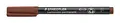 STAEDTLER permanent Marker Lumocolor, braun, F-Spitze Linienbreite ca. 0,6 mm, wisch- und wasserfest, Made in Germany, lange Lebensdauer, 10 braune Universalstifte im Kartonetui, 318-7