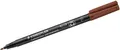 STAEDTLER Folienstift Folienstift Lumocolor F permanent braun (10 Stück)