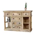 Kommode PAZIN rustikal 120cm Massivholz Vintage Anrichte Landhaus Sideboard