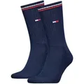 Tommy Hilfiger Socken TH UNI TJ SOCK 2P ICONIC (2 Paar) Verstärkte Ferse und Spitze für zusätzliche Strapazierfähigkeit blau 43-46
