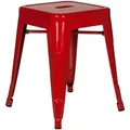 Mid.you Hocker, Rot, Metall, quadratisch, 39x46x39 cm, stapelbar, Wohnzimmer, Hocker, Sitzhocker