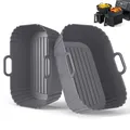 Marsgarlan Airfryer Silikonform 2 Stück für Ninja Dual Zone AF400EU/EUCP AF200EU, COSORI, Russell Hobbs, Silikoneinsatz für Heißluftfritteuse 7.6L 8L 8.5L 9L 9.5L, Wiederverwendbares Silikon Zubehör