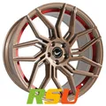 Barracuda Dragoon higloss-bronze undercut trimline red 8.5x19" ET33 LK5 112 M...