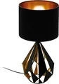 Schwarz Kupferrot Moderne Tischlampe Nachtlampe 1x60W/E27 25x51 [cm]