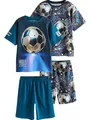 NEXT Jungen 2er-Pack Kurze Schlafanzüge aus 100% Baumwolle Blue Football 134