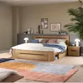 Schlafzimmer CANU 3-teilig Grau, Eiche Artisan