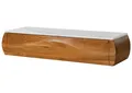 Lowboard Akazie 124x40x25 natur lackiert / Marmor weiß MONTREAL #132