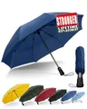 Chakipee Groß Sturmfest Kompakter Reise Regenschirm – Automatik Taschenschirm für Herren und Damen, 8 Rippen Schirm Tragbarer 210T-Stoff 97 cm Spannweite Dunkelblau