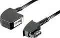 Basetech Telefon (analog) Verlängerungskabel [1x TAE-F-Stecker - 1x TAE-F-Buchse] 10.00 m Schwarz (BT-1602124)