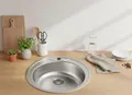 Edelstahl Einbauspüle & Spülbecken – moderne, langlebige Küchenspüle mit robustem Waschbecken, Siphon und Ausgussbecken (51x51x12)