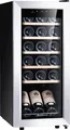 Kalamera Weinkühlschrank, 18 Flaschen 51 Liter, Weinkühlschrank klein mit Kompressor, KRC-51FCSS