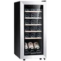 kalamera Weinkühlschrank KRC-35FCSS-1, für 18 Standardflaschen á 0,75l,5-18°C schwarz 78 cm