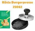 RÖSLE Burgerpresse 25082 Antihaft für Standard + XL 11cm Hamburger Grill Presse