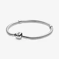 PANDORA Armband 925 Sterlingsilber Zylinder Verschluss Schlangenmuster 590702HV