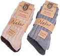 BRUBAKER 4 Paar Alpaka Socken Multipack mit Alpakawolle 43-46