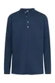 HANSEHELD Herren Fischerhemd - Dunkelblau Uni XL - GOTS
