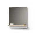 Livinity® Badspiegel, Weiß, Holzwerkstoff, Rechteckig, 60x67x14 cm, Badezimmer, Badezimmerspiegel, Badspiegel