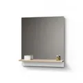 BADSPIEGEL Timavo Weiß 60 x 67 cm mit Regal
