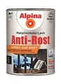 Alpina Metallschutzlack matt – Schwarz – Anti-Rost-Lack für einen Langzeit-Korrosionsschutz – Witterungs- und UV-beständig – 2,5L