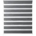 Doppelrollo, Woltu, halbtransparent, Klemmfix, Klemmfix, Klemmfix ohne Bohren, lichtdurchlässig & verdunkelnd grau 60 cm x 150 cm