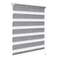 WOLTU Doppelrollo Klemmfix ohne Bohren Marmor Grau B60 x H150 cm, Duo Rollo lichtdurchlässig Fensterrollo für innen verdunkelnd, Zebrarollo mit Kettenzug - Seitenzugrollo für Fenster und Tür