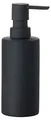 Zone Denmark Solo Seifenspender, Flüssigseifenspender, Badaccessoires, Porzellan mit Soft Touch-Beschichtung, 6x15,5 cm, 0,3 Liter, Schwarz