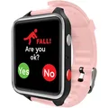 Senioren Notruf Armband mit Notfallknopf, GPS Ortung - CPR Guardian 3 Uhr (Rosa)