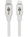 Goobay 39446 Lightningkabel 1m / Apple Lightning auf USB C Ladekabel / High Speed 480 Mbits / Aufladekabel Handyladekabel iPad iPhone AirPods / Weiß / 1m