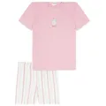 Schiesser Shorty Girls World (2 tlg) leichter Schlafanzug Kurz rosa 140 EU