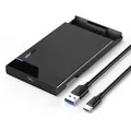 Festplattengehäuse 2,5 Zoll USB C 3.2 Gen 2 auf SATA III bis zu 6 Gbps Extern...