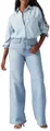 Levi's Damen 318 Shaping Wide Leg Jeans, Tall Glass of Water, 27W / 30L