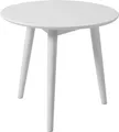 Beistelltisch in Weiß lieferbar Beine Massivholz Runde Tischplatte J1-2B1