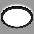Briloner LED Panel Slim Ø 19 cm, schwarz, utraflach  Deckenleuchte