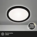 Deckenleuchte Briloner LED Slim Deckenlampe schwarz Backlight