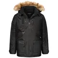 Geographical Norway Winterjacke Herren Winterjacke Parka mit Kapuze H-356 schwarz XL