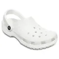 Crocs Classic Clog Sommerschuh, Gartenschuh, Poolslides, mit typischem Logo weiß 42 EU