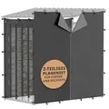 LAWA Living and Lifestyle Kaminholzregal Abdeckplanen Set Vorderseite Rückseite für 70cm und 100cm Feuerholzregal