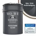 WO-WE Bodenversiegelung Schwimmbadfarbe Poolfarbe Schwimmbeckenfarbe SL400, 1-20L, Seidenmatt, Wasserbeständig