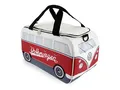 BRISA VW Collection - Volkswagen isolierte Kühl-Wärme-Thermo-Picknick-Lunch-Tasche-Box für Lebensmittel im T1 Bulli Bus Design (Weiß & Rot/25 Liter)